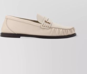 Saint Laurent leather penny strap loafers