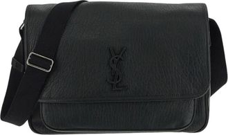 Saint Laurent Leren schoudertas heren accessoires - Heren - Schoudertassen - Zwart - ONE Size - Leer - Tassen