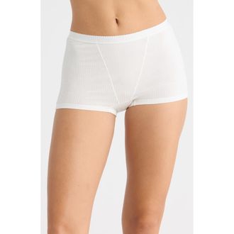 Honeydew Intimates Emma Rib Boyshorts in White at Nordstrom, Size X-Large