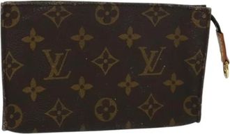 Louis Vuitton Pre-owned Canvas pouches - Dames - Vintage Clutch - Bruin - ONE Size - Leer - Vintage