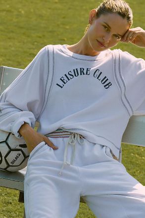 Sundry Leisure Club Raw Seamed Sweatshirt