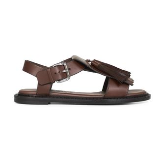 Max Mara Flat Sandals, female, Brown, Size: 7 US Wkaarte Sandals