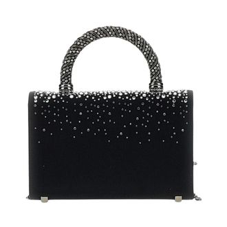 Roger Vivier Mini Flower Jewel Envelope - Dames - Tassen - Zwart - Maat: ONE Size Leer