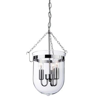 Netlighting Regal 3 Light Lantern Chrome Clear Glass E14