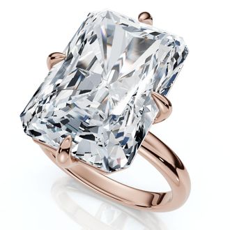 Pompeii3 Certified 11Ct Radiant Diamond Solitaire Engagement Ring 14k Gold/Pt Lab Grown
