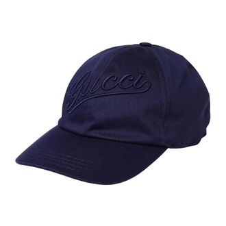Gucci Cappello - Heren - Petten - Blauw - M - Accessoires