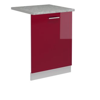 Vicco Tapa Del Lavavajillas R-line, Rojo Burdeos Alto Brillo, 60 Cm, Et M&aacute;rmol Vicco