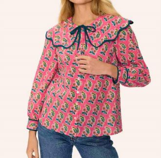 PINK CITY PRINTS Apple Blouse In Candy