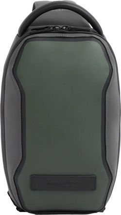 Piquadro Waterafstotende Sling Bag met Rubbercoating voor i Pad mini - Heren - Schoudertassen - Groen - ONE Size - Polyester - Tassen