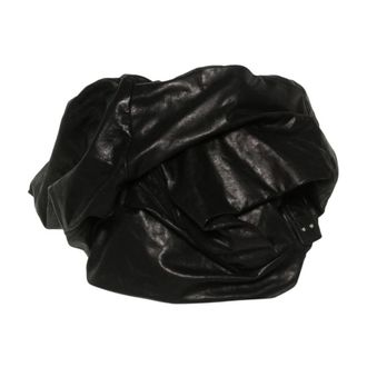 Rick Owens Sleeveless Tops, female, Black, Size: XS Leather Top