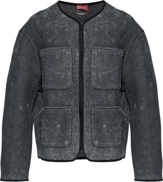 Diesel Giacca con applicazione - Grigio