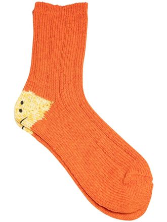 KAPITAL Rainbowy Happy Heel socks - Orange