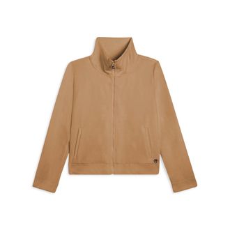 Freddy Felpa cropped in ciniglia con zip e collo alto