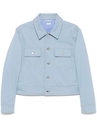 Thom Browne backstrap jacket - men - Cotton/Cotton - 3 - Blue