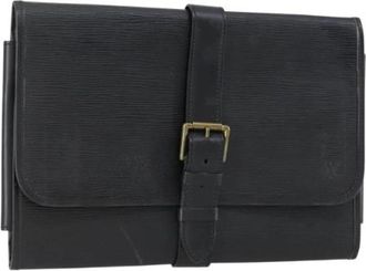 Louis Vuitton Pre-owned Leren Clutch - Dames - Vintage Clutch - Zwart - ONE Size - Leer - Vintage