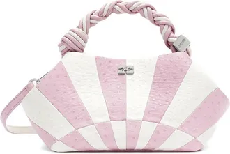 Ganni Bou Striped Leather Shoulder Bag