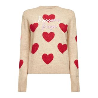 MC2 Saint Barth New Queen Sweater - Dames - Ronde hals truien - Roze - L - Wol - Truien & Vesten