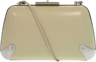 Balenciaga Pre-owned Clutches, female, Beige, Size: ONE SIZE Pre-owned Leather Clutch