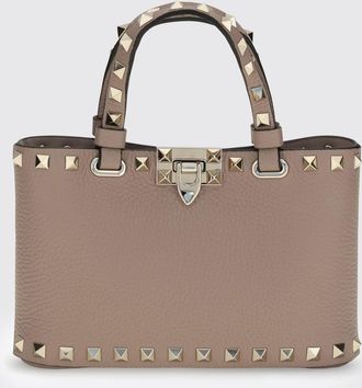 Valentino Garavani Borsa a mano mini Rockstud in pelle di vitello a grana