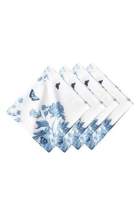 Juliska Field of Flowers Set of 4 Cotton Sateen Napkins in Chambray at Nordstrom