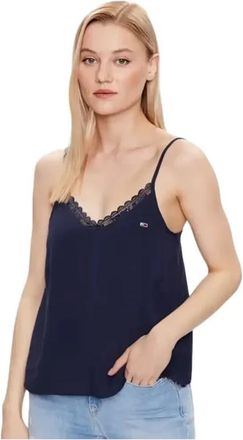 Tommy Jeans Essenti&euml;le Tanktop Dames - Dames - Tops zonder mouwen - Blauw - L - Tops