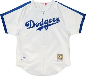 Mitchell & Ness Camicia Jackie Robinson MLB Los Angeles Dodgers 1949 - Bianco