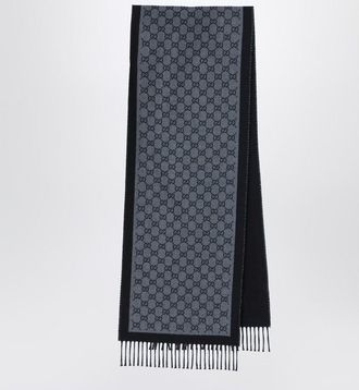 Gucci Blue/black GG wool scarf