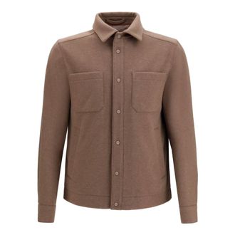 Herno Snap-Button Jas - Heren - Jassen - Bruin - Maat: L Zijde