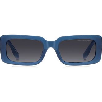 Marc Jacobs 53mm Gradient Rectangular Sunglasses in Matte Blue at Nordstrom Rack