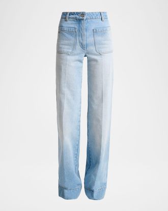 Victoria Beckham Alina Front Pocket Flare Jeans