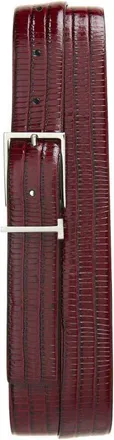 Tom Ford Tejus Embossed Leather Belt in Rap Ruby Red at Nordstrom, Size 105