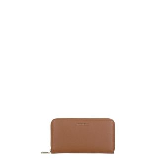 Coccinelle Metallic Soft Zip Around Portemonnee - Dames - Accessoires - Bruin - Maat: ONE Size Leer