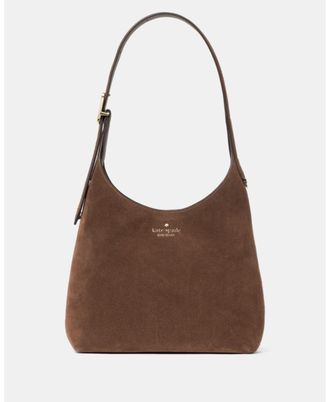 Kate Spade New York Womens 454 Suede Small Shoulder Bag - Brown - One Size