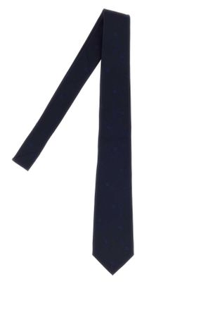 Gucci Mens Midnight Blue Jacquard Tie Midnightblue Silk Fabric Cravatte E Papillon Ties