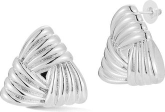 Glaze Jewelry Plated Vintage-Inspired Triangular Stud Earrings