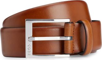 BOSS Elloy Leather Belt in Medium Brown at Nordstrom, Size 46