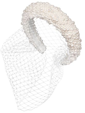 Jennifer Behr Bailey headband - women - Silk/Faux Pearl - One Size - White