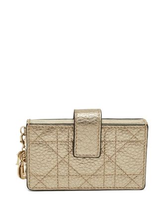 Dior Lady Dior card holder - Gold