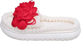 Generic Womens Slippers Cozy Floral Footwear Comfortable Open Toe Fuzzy Home Clogs For Warmth And Relaxation Large Flower Design For Her Cozy House Slippers(R