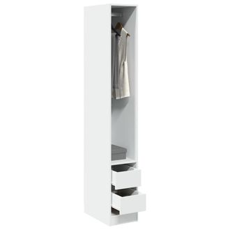 Berkfield Home Wardrobe White 30x50x200 cm Engineered Wood | Size: 30 x 50 x 200 cm