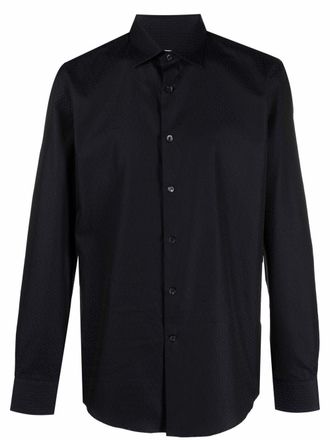 Ferragamo Gancini-print shirt - Blue