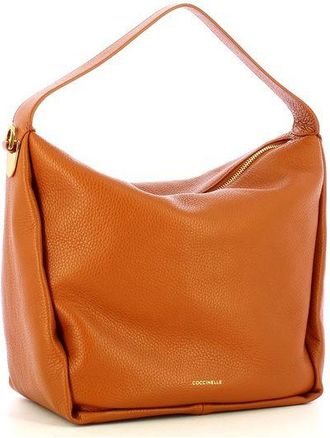 Coccinelle Womens Shoulder Bag Brown Cow Leather - Shoulder-Bags
