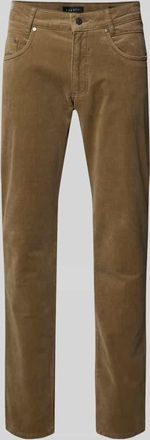 Bugatti Modern Fit Stoffhose mit 5-Pocket-Design in Beige, Gr&ouml;&szlig;e 32/32
