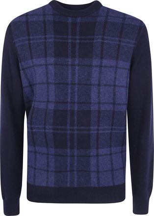 Barbour Crewneck Sweater Mineral Tartan
