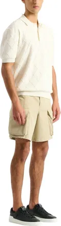 Balmain Vintage Knit Polo in White at Nordstrom, Size Xx-Large