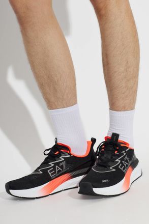 Emporio Armani Sports Shoes With Logo, Mens, Black
