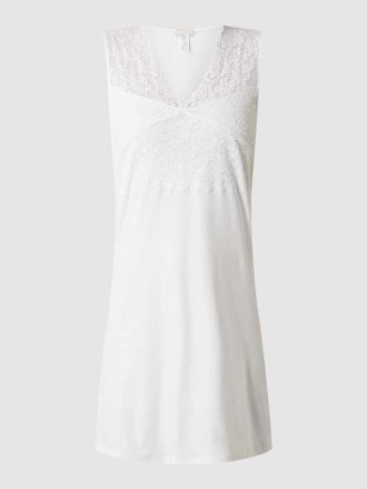 Hanro Nachthemd mit Häkelspitze Modell Moments in Weiss, Größe XS