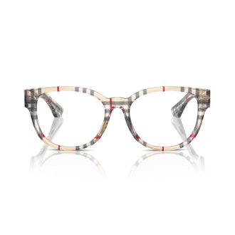 Burberry BE24104122 Vintage Check Round Eyeglasses - Beige