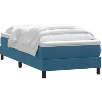 vidaXL Vidaxl - Giroletto a Molle con Materasso Blu Scuro 80x220 cm Velluto