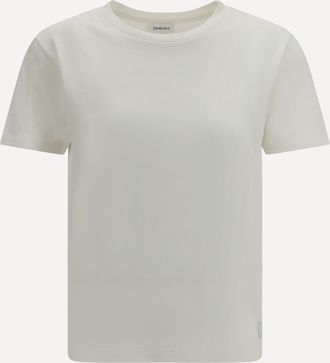Saint Laurent T-shirt monocromatica con logo Woman S